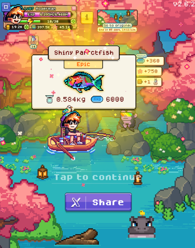 _justquack's tweet photo. 🌟 Just caught my first shiny in the event @FishingFrenzyCo on @Ronin_Network
Shiny Parrotfish unlocked! 🐠✨
It’s so bright I might need shades 😎
Fishing just keeps getting better—come see what you can reel in! 🎣
#FishingFrenzy #Ronin #ShinyCatch https://t.co/lqs2UpY5xe