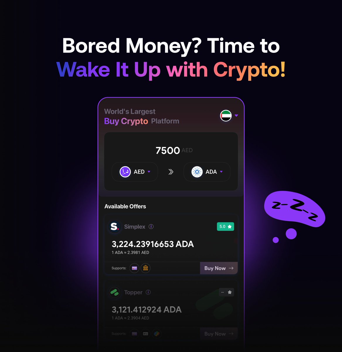 Your savings are getting bored. 😴

Turn that stagnant fiat into something more exciting: crypto.

IXFI makes the transition smooth, so you can buy crypto instantly.

Make your purchase now! 🫴ixfi.com/buy/