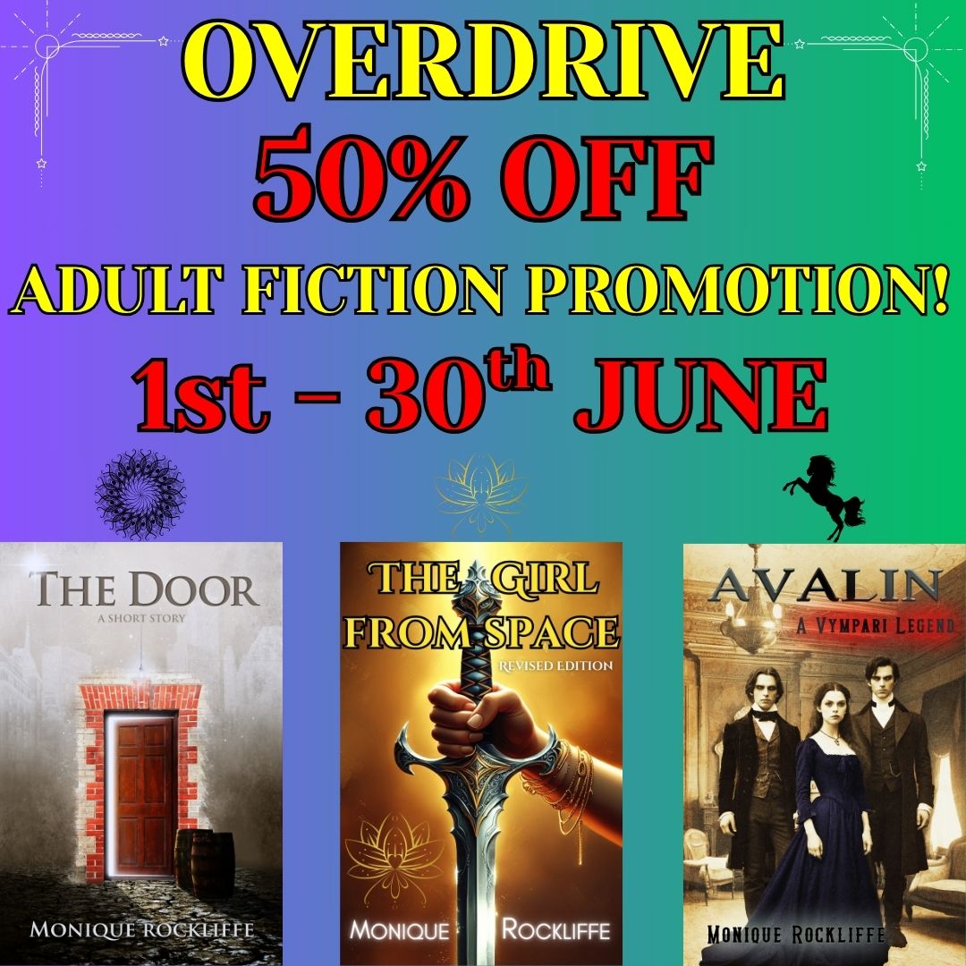 The OVERDRIVE SALE runs for the ENTIRE MONTH! Follow these links to get there:
The Door: books2read.com/u/4Aa8Qe
Avalin, A Vympari Legend: books2read.com/u/mgnx7q
The Girl from Space: books2read.com/u/31o8X7

#BookSale #bookpromotion #booksalealert #overdrive #fiction #scifi