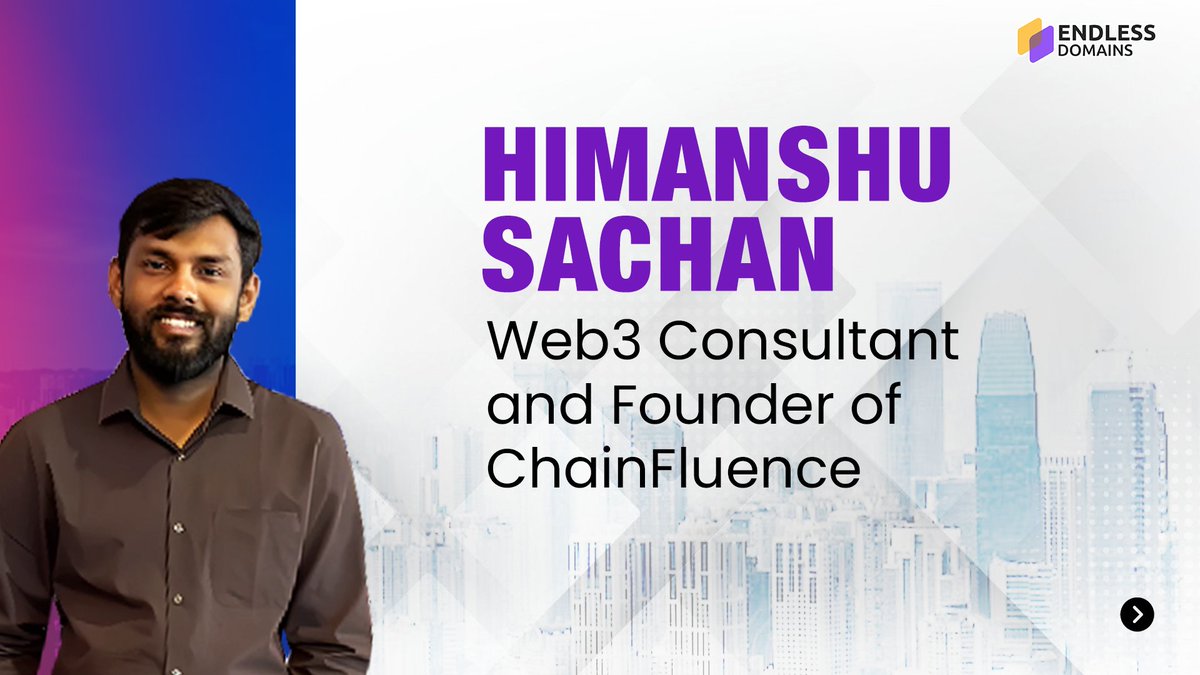 EndlessDomains (@endlessdomains) on Twitter photo <a href="/DefiHimanshu/">Himanshu Sachan โ๏ธ Token Singapore</a>: Web3 Consultant and Founder of <a href="/chainfluence_1/">Chainfluence</a>, is passionate about simplifying blockchain and empowering communities and businesses to thrive in the world of Web3. Through ChainFluence, he makes blockchain and AI accessible for startups, investors, and <a href="/DefiHimanshu/">Himanshu Sachan โ๏ธ Token Singapore</a>: Web3 Consultant and Founder of <a href="/chainfluence_1/">Chainfluence</a>, is passionate about simplifying blockchain and empowering communities and businesses to thrive in the world of Web3. Through ChainFluence, he makes blockchain and AI accessible for startups, investors, and