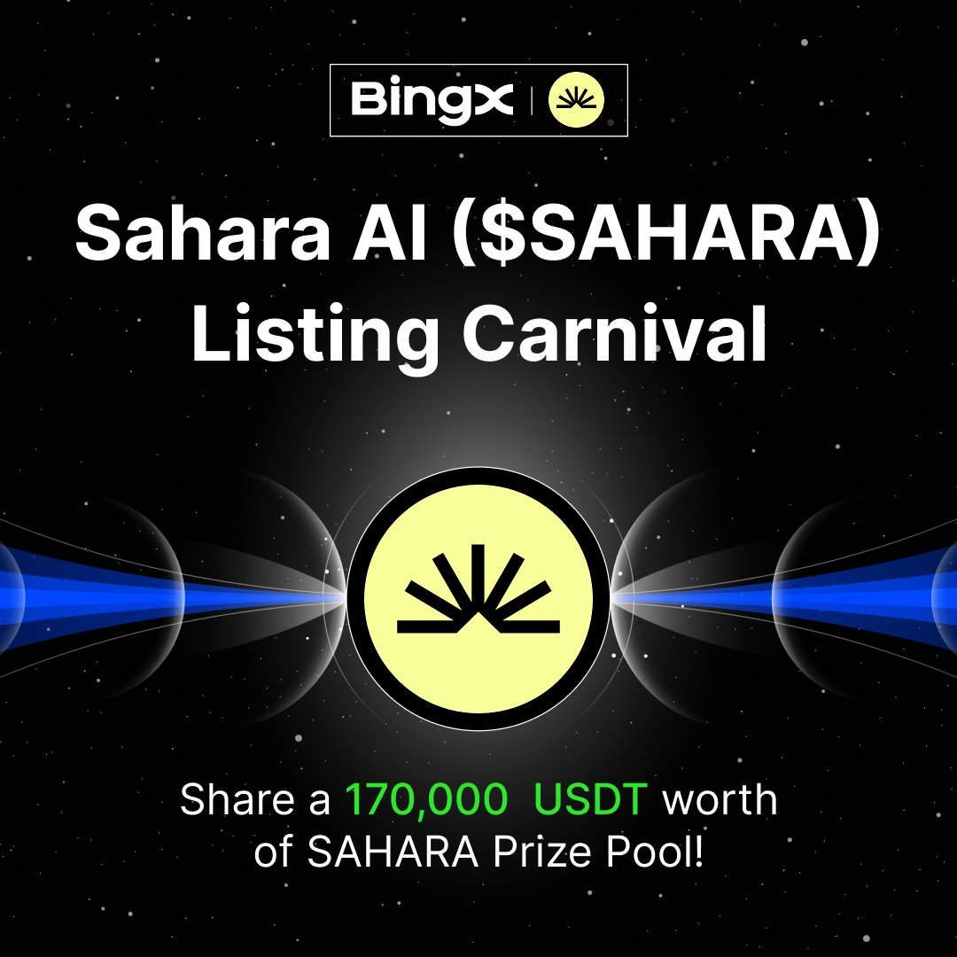 Some build AI. Sahara builds ownership. 🧠

$SAHARA Listing Carnival is live—deposit &amp; trade to win your share of 170,000 USDT worth of SAHARA.

When? From June 20, 11:00 to June 30, 11:00 (UTC).

Join now: bingx.com/activity/gener…
