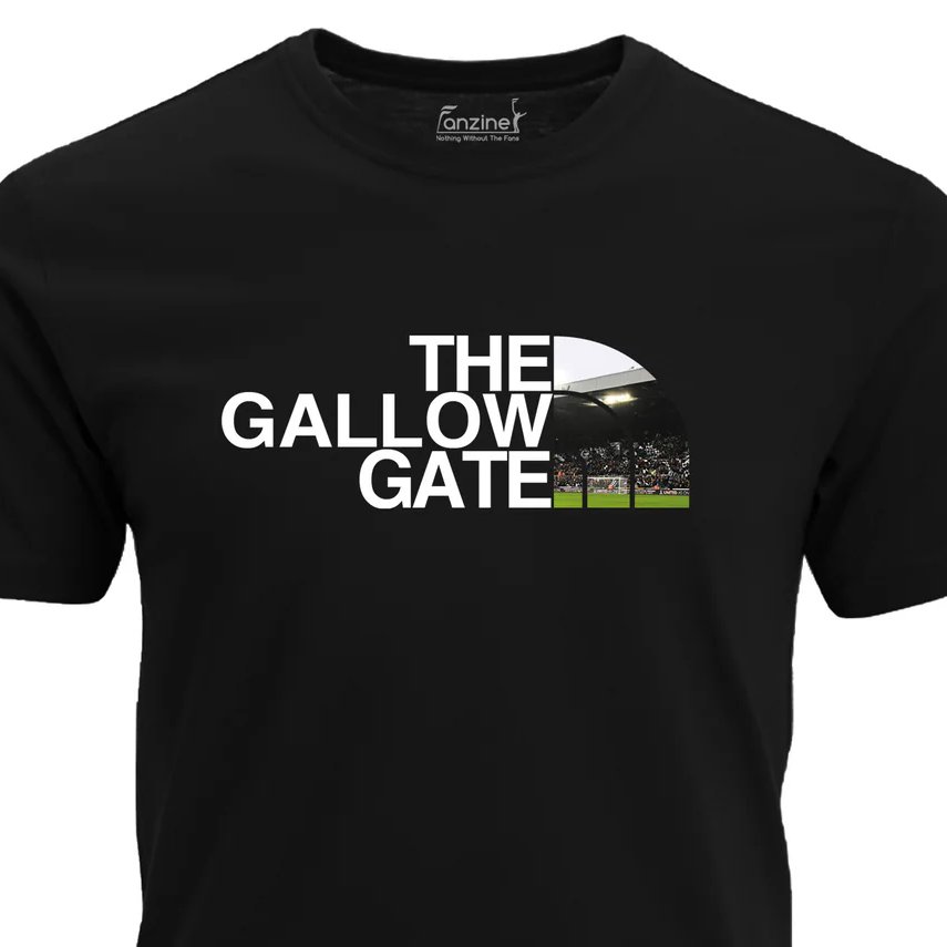 Inspired by the most iconic and famous stand at St. James' Park, The Gallowgate. This t-shirt pays homage to the home of the Geordies and the fans which make The Gallowgate so great 🖤🤍

Shop now 👉 fanzinestore.com/products/the-g… #NUFC