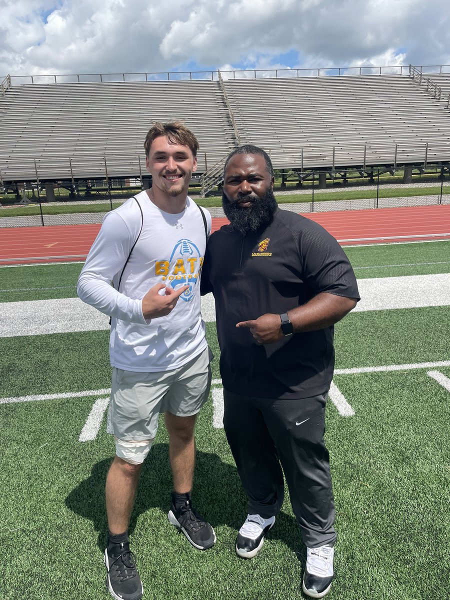 Blessed to say i’ve received an offer from Central State University!
<a href="/CoachJamesLee/">James Lee</a> <a href="/OwenH_FB/">Owen Hoehn</a> 
<a href="/BATHFootball23/">Bath Football</a> <a href="/gobathwildcats/">Bath_Athletics</a> 
<a href="/GoMaraudersFB/">Central State Marauders Football 🏴‍☠️</a>