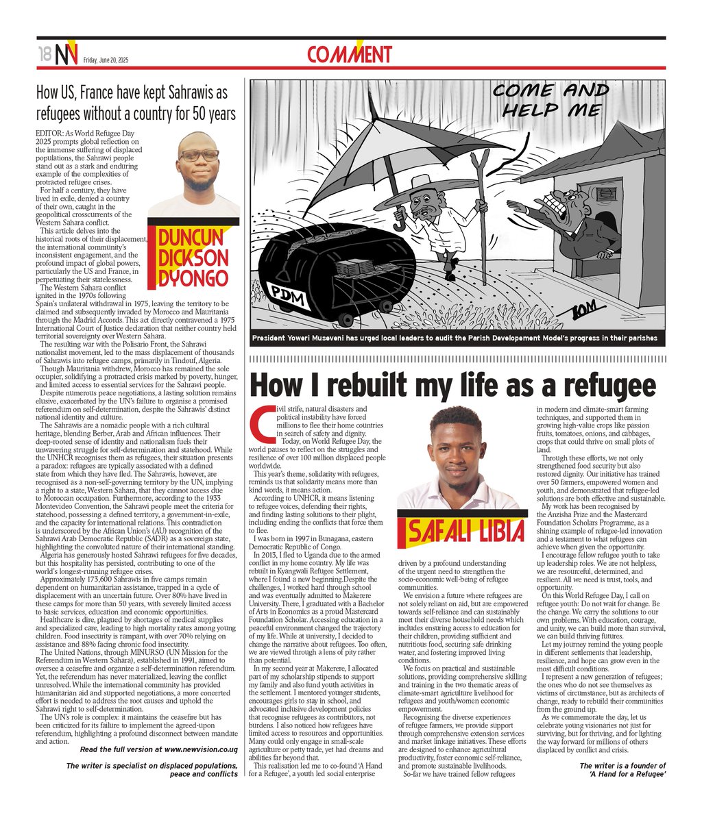 MCFMakerere's tweet photo. We stand in solidarity with the 1.9 million refugees in Uganda as we commemorate #WorldRefugeeDay2025. Read the inspiring story of one of our Scholars who has rebuilt his life with resilience and hope:👉https://t.co/dF1IjrSs3x https://t.co/4KVDYF5U9h