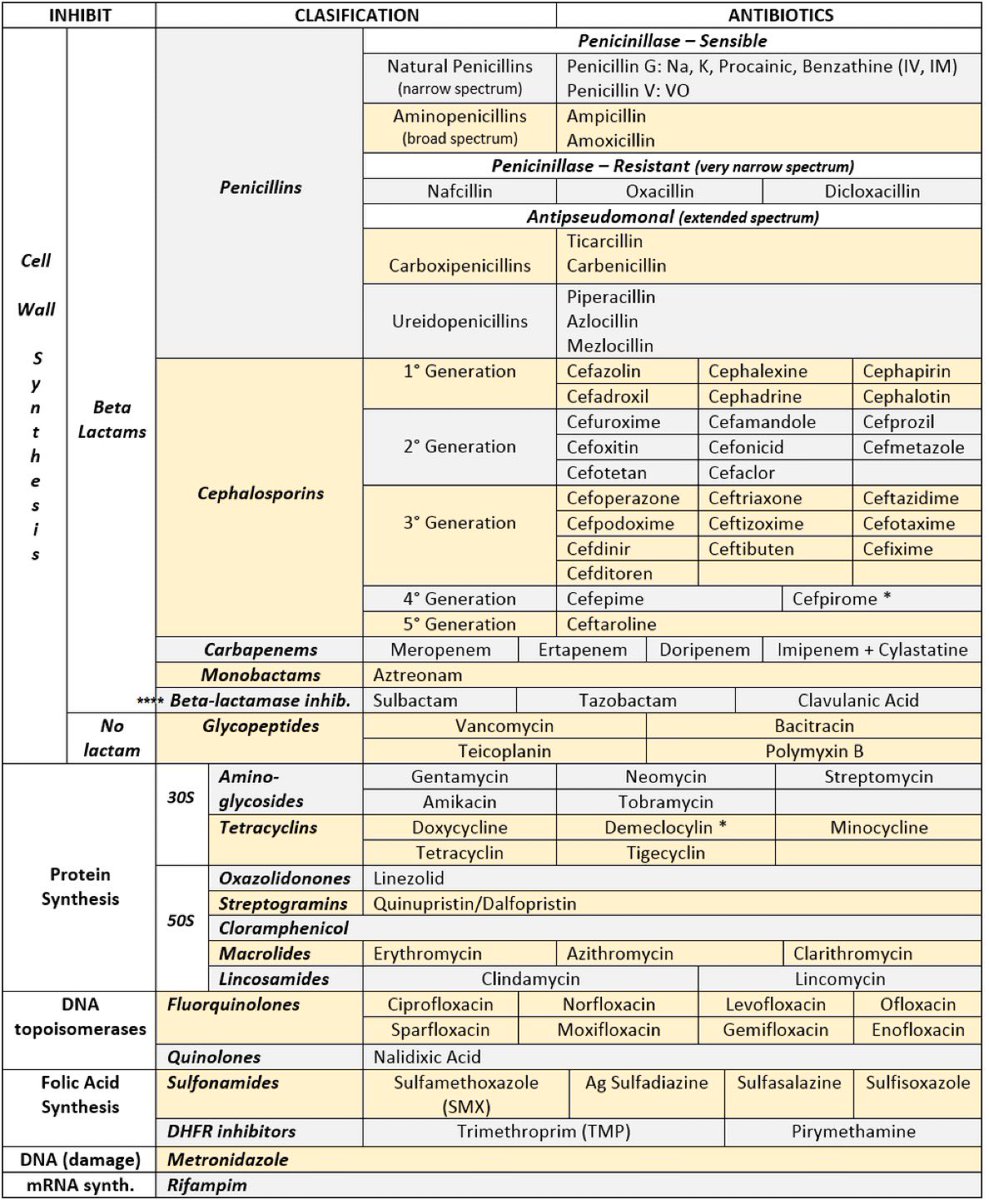 Antibiotics Classification #Meded #Medx