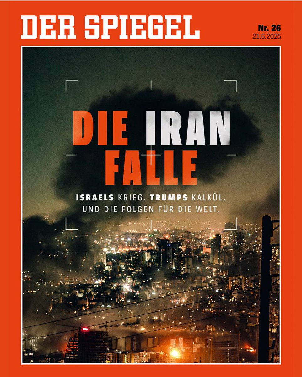 İRAN KAPANI
Alman Der Spiegel dergisinin son sayısının kapak resmi (21 Haziran 2025)
🔹 İran Tuzağı
🔹 İsrail'in savaşı. Trump'ın hesaplaması. Ve dünyaya olan sonuçları.