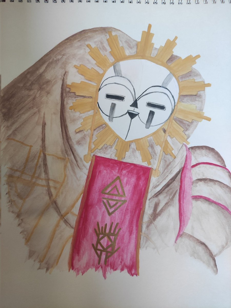 Wenn das kranke Kind mit Wasserfarben malen will, kann Mama nebenbei auch mal wieder Aquarell malen üben. 🤔 Das erste mal was größeres,das 4. Mal insgesamt. Whee oder whoo?... 🙈
#ClairObscurExpedition33 #Esquie