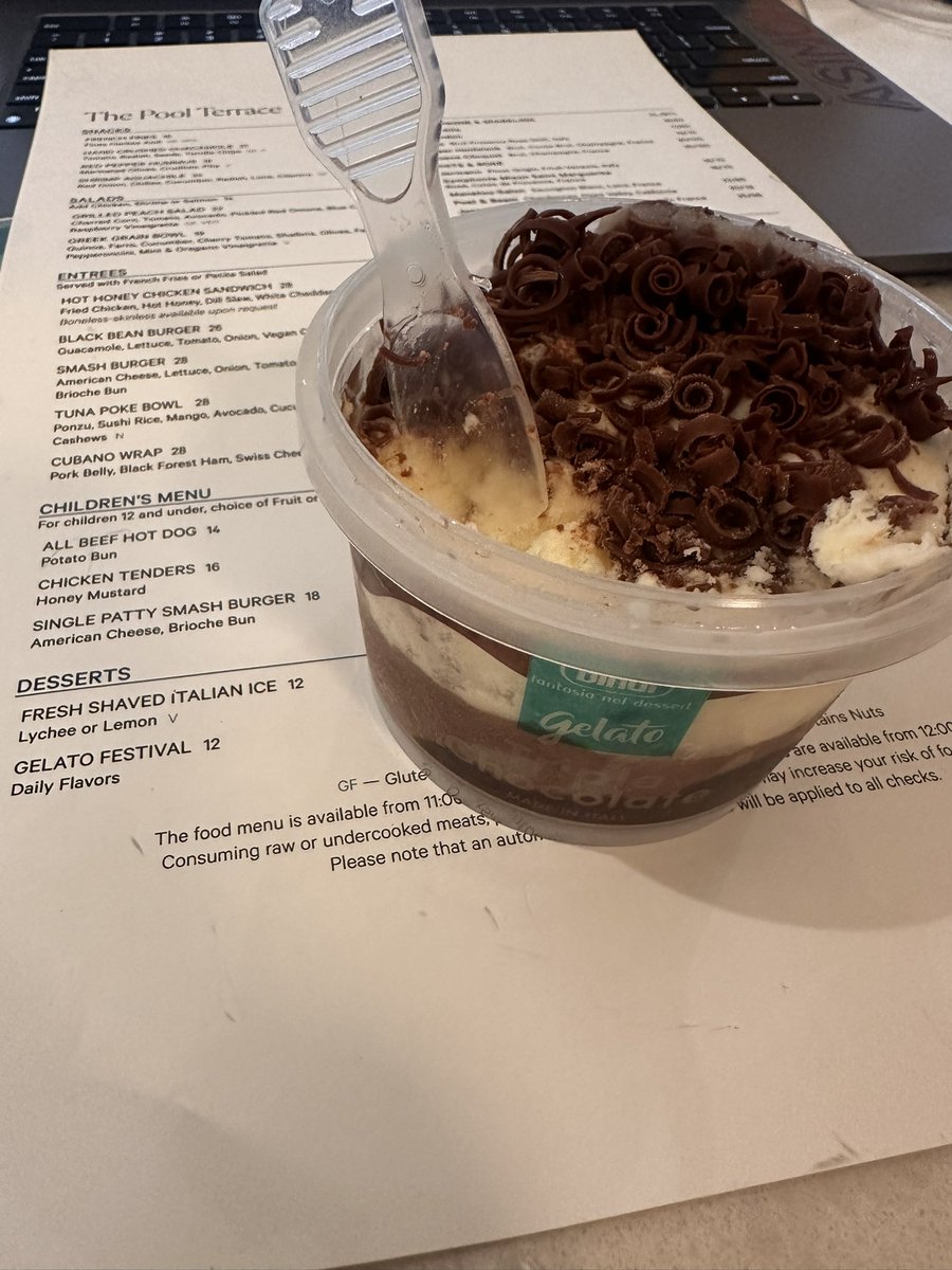 nate_chang's tweet photo. "Gelato Festival" is a dessert from a Maryland gas station.  

Do better.  @PendryHotels https://t.co/dhJ9VKJh3Y