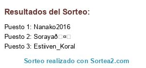 Os pongo los 3 ganadores del sorteo¡ Sortearemos 14 dlcs mas en directo entre el domingo y el lunes, os esperooooooo¡¡¡ y muchas felicidades a los ganadores¡ 😍