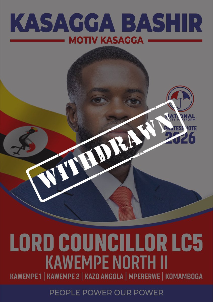 Withdrawing from a race for the good of others is not easy.

I salute these comrades, A new Uganda is around the corner👌 not forgetting comrade Buwembo Habib