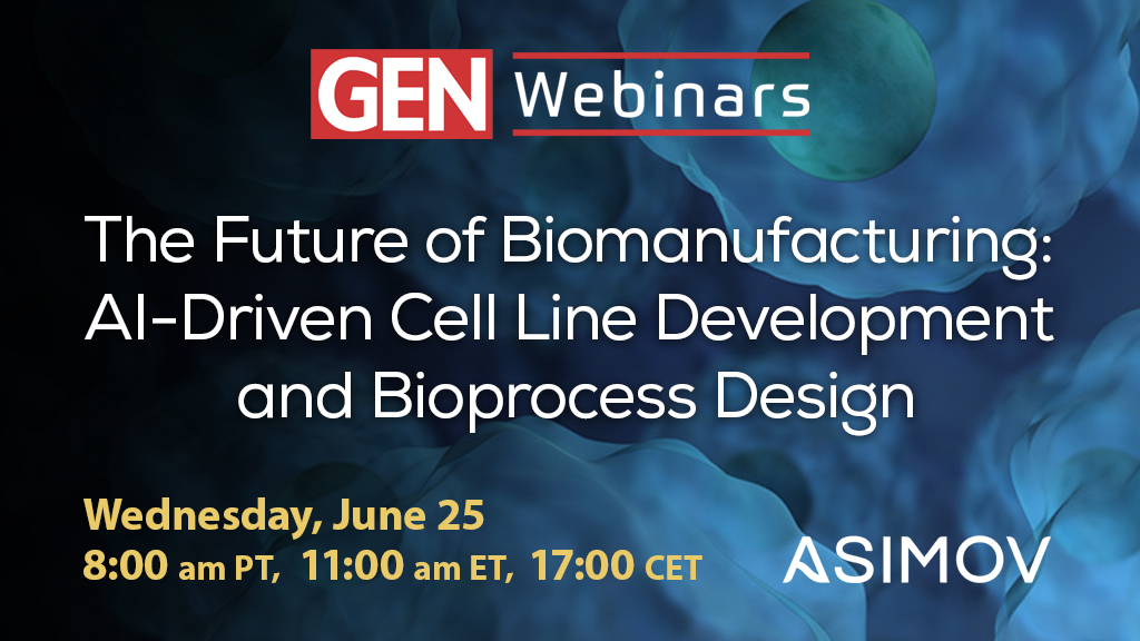 DON'T MISS! On 6/25, Thibault Laurent, an expert in cell line development and genome engineering, shares a data-driven vision for the future of biologics production and discusses progress toward holistic optimal design of cell lines. REGISTER: hubs.li/Q03pQT5Y0 @asimovbio