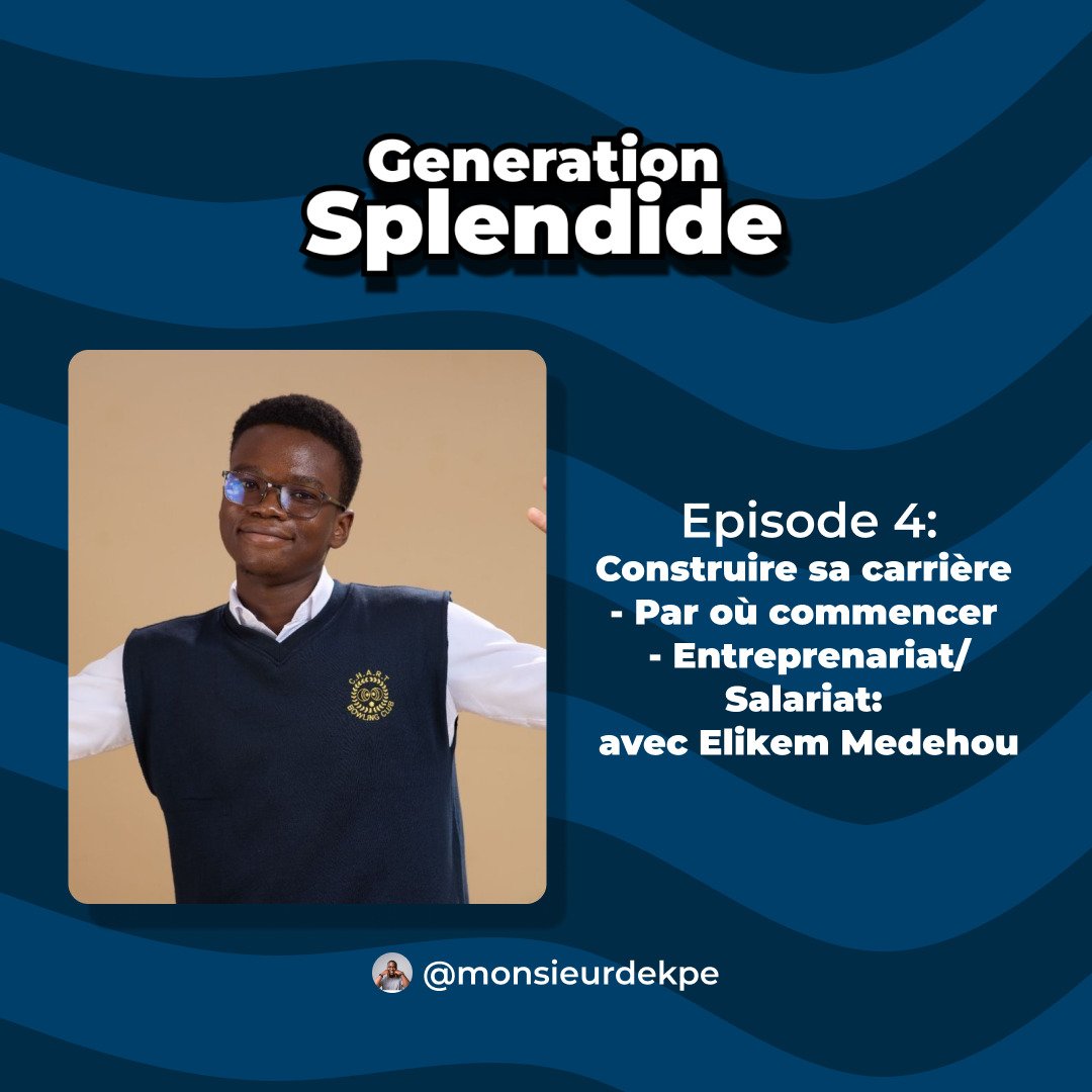 Avec <a href="/elikemmedehou/">Elikem</a>, on a parlé de comment se vendre, créer un bon CV/portfolio, choisir entre salariat et entrepreneuriat, et poser les bases d’un parcours pro solide. Un échange très inspirant. 

Écoutez ici : linktr.ee/toutsedit