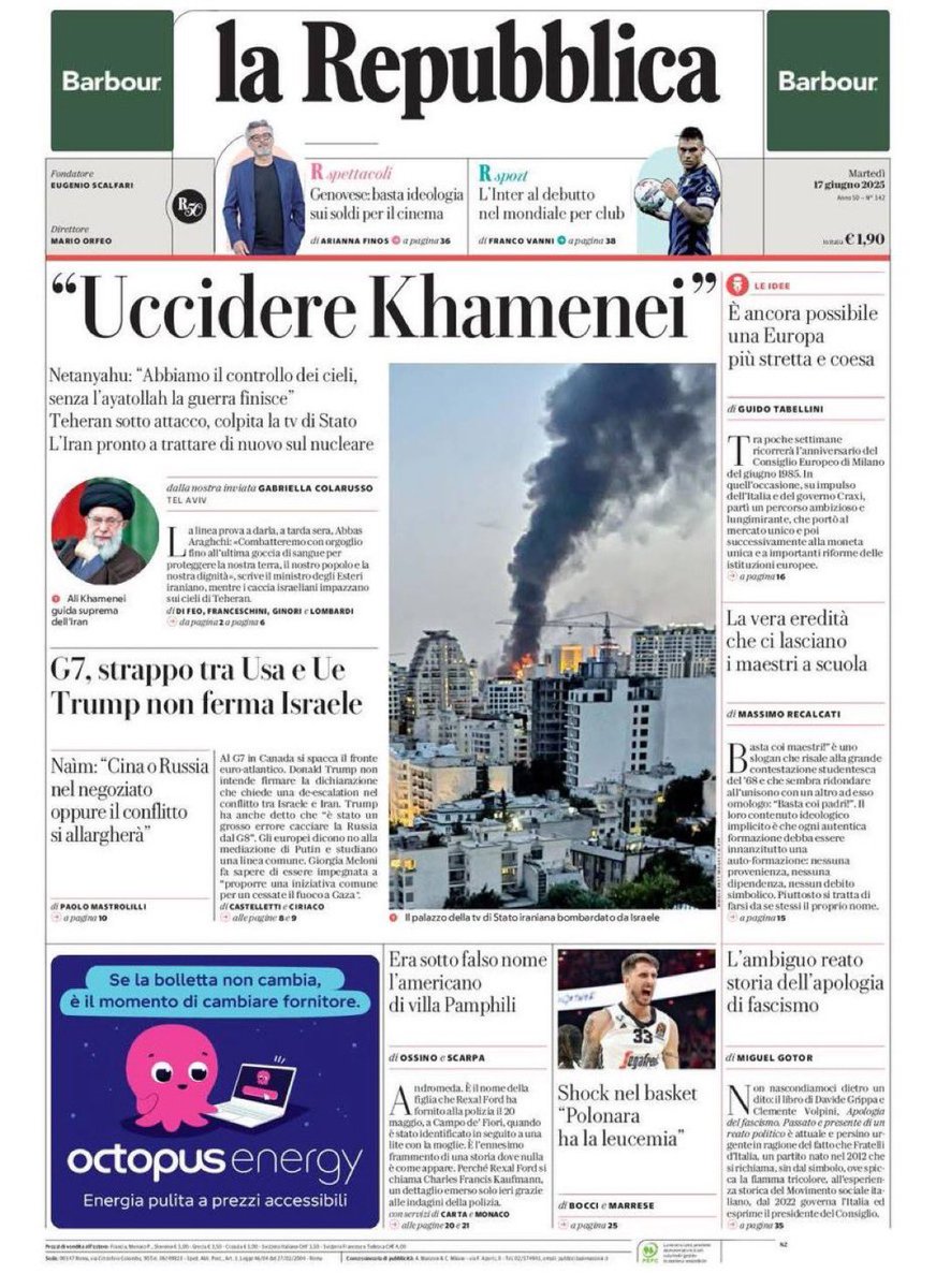 a_alibrandi's tweet photo. Al di là delle proprie idee, del proprio credo religioso, della propria cieca e ignorante appartenenza politica, mi chiedo:
Può un “giornale” titolare così? https://t.co/E3YKTZK88q