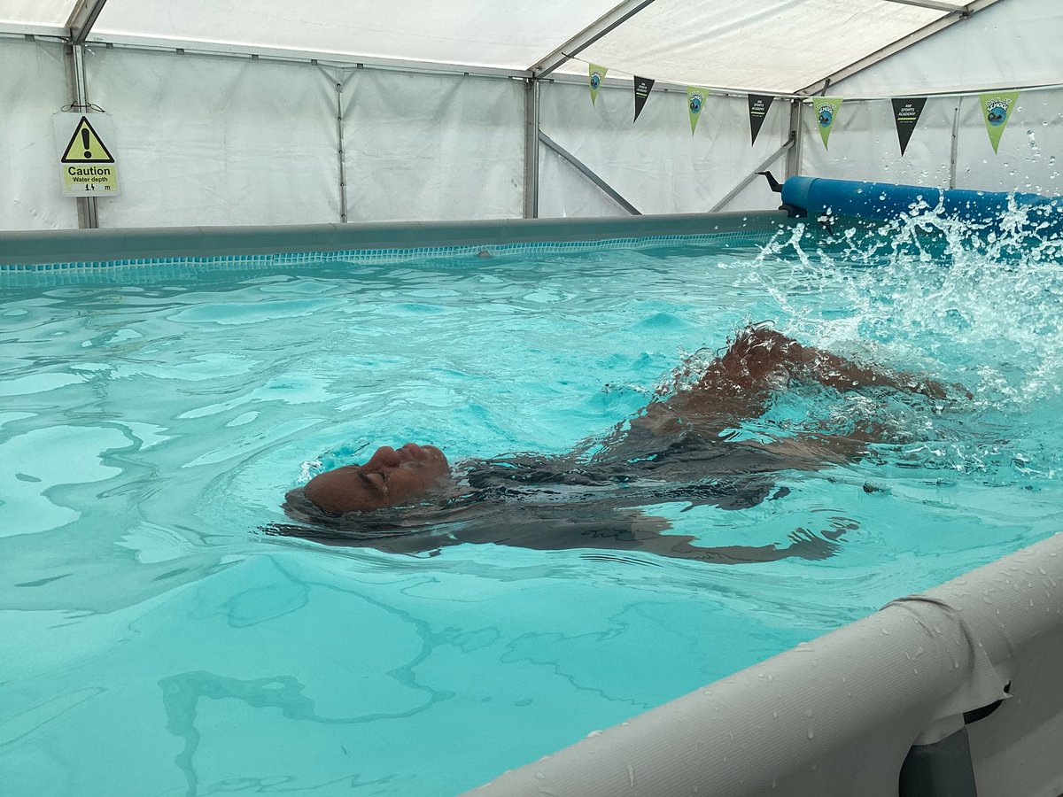 In swimming, year 6 have been practicing floating on their backs ...