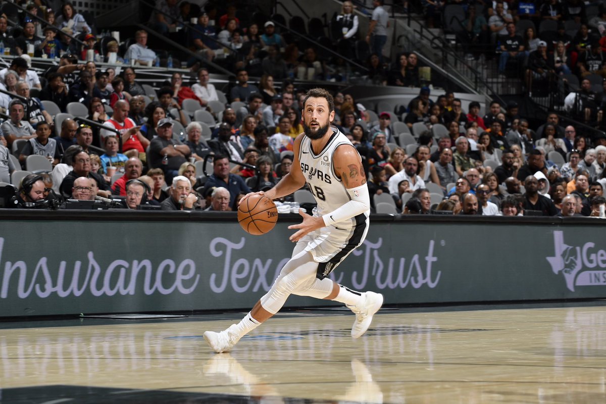 San Antonio Spurs (@spurs) on Twitter photo Started and ended in Italy, we’re glad you had a few stops in San Antonio in between.
Congratulations on an amazing career you’ll always be a champion, <a href="/marcobelinelli/">Marco Belinelli</a> 🏆 Started and ended in Italy, we’re glad you had a few stops in San Antonio in between.
Congratulations on an amazing career you’ll always be a champion, <a href="/marcobelinelli/">Marco Belinelli</a> 🏆