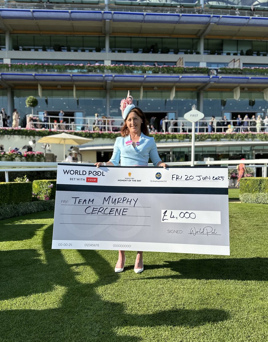 WorldPool's tweet image. An underdog story with a huge team effort!

Congrats to all that look after CERCENE, our £4,000 World Pool Moment of the Day winner on Day 4 of #RoyalAscot. 

👏 🙌 @garyfcarroll @HRIRacing