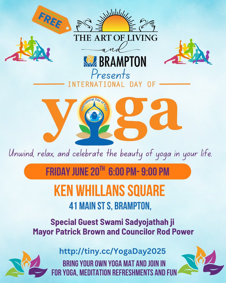 Today @ Brampton 

#InternationalDayofYoga #YogaForOneEarthOneHealth #YogaDay <a href="/ArtofLiving/">The Art of Living</a> <a href="/Gurudev/">Gurudev Sri Sri Ravi Shankar</a>
