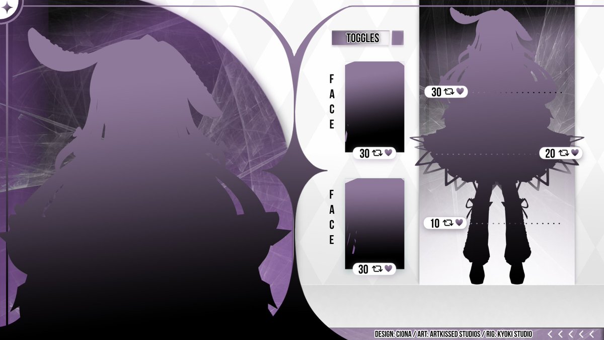 💜 2.0 MODEL REVEAL 💜

heyyy, it's finally coming! i'll be setting up a proper debut stream — so make sure to keep an eye out for that announcement, but in the meantime...
♡︎/⟳ to help reveal the design!

#VtubersUprising #VtuberEN