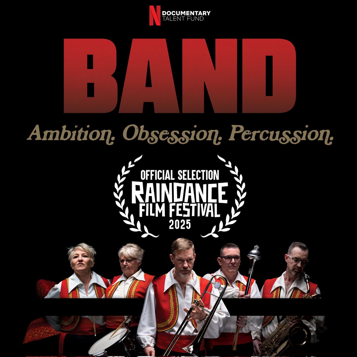 Poster drop! 
#cult #Netflix #Raindance2025 #Documentary #WorldPremiere #NetflixDocumentary #shortfilm #shortdoc #filmfest #filmfestival #marchingband #officialselection #band #ukfilm
#shortfilms #comingsoon #cinematography #poster #posterdesign #netflixuk #YouTube