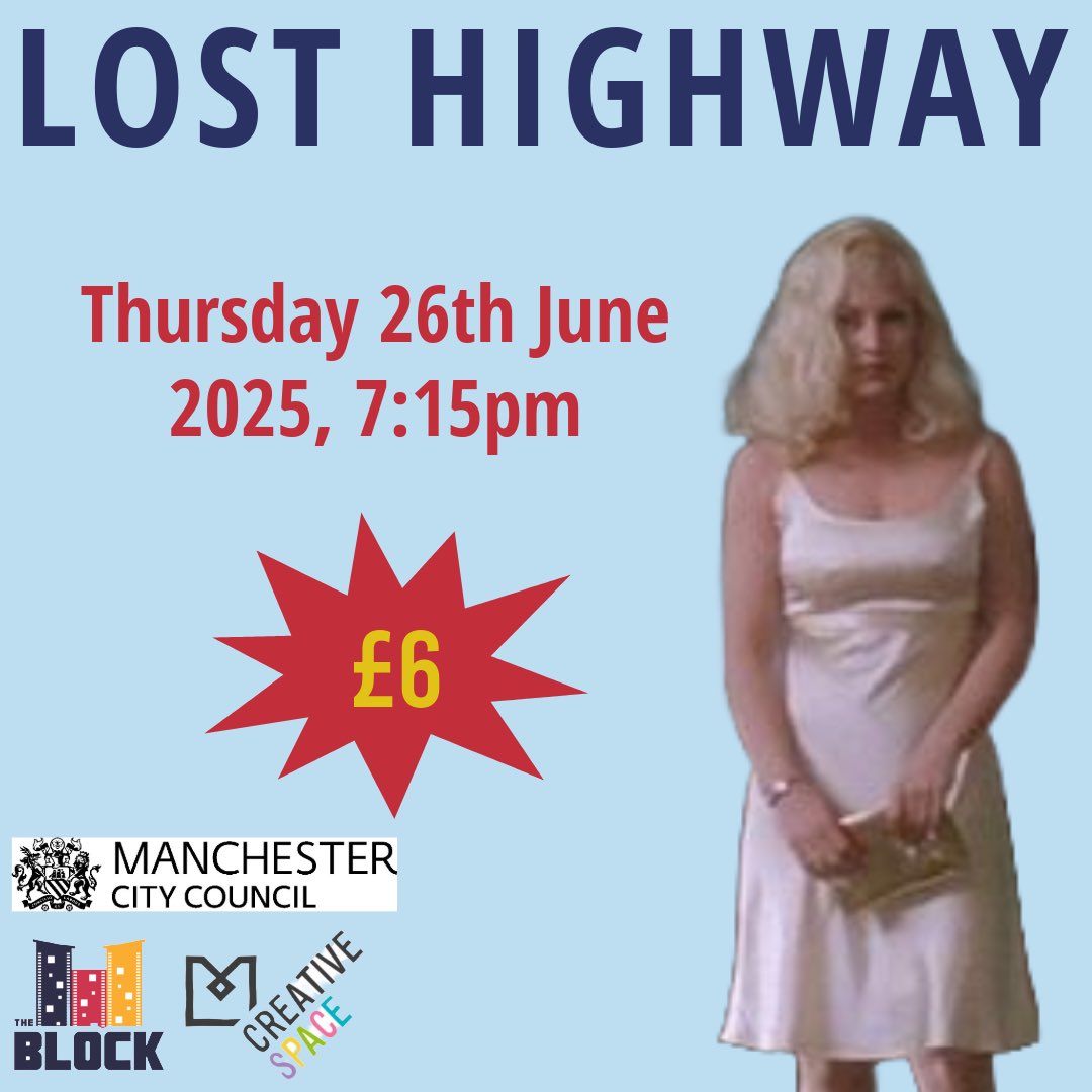 Our next screening is Lost Highway. Fred Madison, a jazz saxophonist, shares an affectionate relationship with his wife, Renee. However, his life changes when he receives a threatening message from a mysterious man 🎬

Tickets can be purchased online or on the door 🎟️