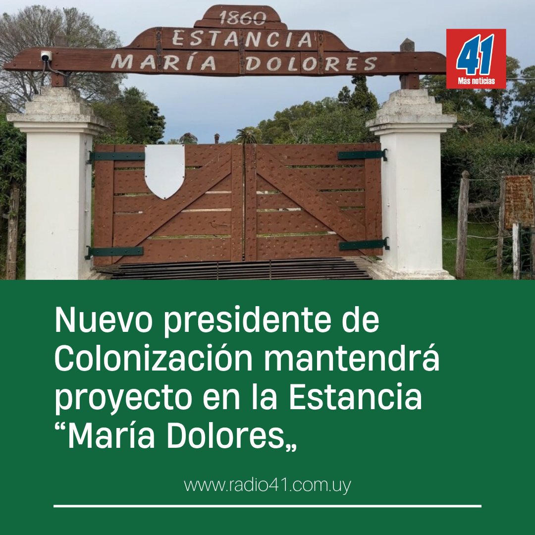 Radio 41 (@radio41sj) on Twitter photo El presidente designado para el <a href="/INC_Uruguay/">INC_Uruguay</a>, Alejandro Henry, adelantó que mantendrá las líneas de trabajo proyectadas para dicho organismo, en particular las referidas a la Estancia “María Dolores” de Florida. 👇
radio41.com.uy/index.php/colu… El presidente designado para el <a href="/INC_Uruguay/">INC_Uruguay</a>, Alejandro Henry, adelantó que mantendrá las líneas de trabajo proyectadas para dicho organismo, en particular las referidas a la Estancia “María Dolores” de Florida. 👇
radio41.com.uy/index.php/colu…