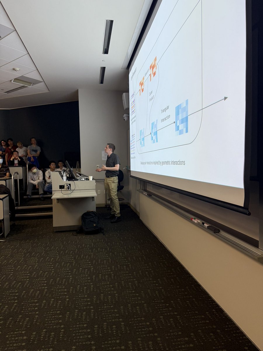 lecong's tweet image. Thrilled to host Dr. John Jumper of @GoogleDeepMind at Stanford today for a special seminar on #AlphaFold and the future of AI-powered biology—co-organised with my brilliant colleague @anshulkundaje. Amazing to watch #AI and #Genomics converge! #Stanford #DeepMind