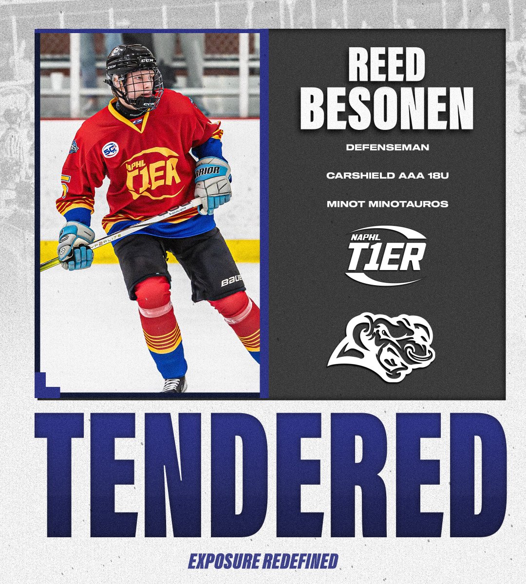 NAPHL (@naphl) on Twitter photo #NAPHL T1ER Advancement: <a href="/CarshieldHockey/">Carshield AAA Hockey</a> 18U defenseman Reed Besonen has signed an <a href="/NAHLHockey/">NAHL</a> tender agreement with the <a href="/MinotauroHockey/">Minot Minotauros</a>.
📰: nat1hl.com/news/story.cfm… #NAPHL T1ER Advancement: <a href="/CarshieldHockey/">Carshield AAA Hockey</a> 18U defenseman Reed Besonen has signed an <a href="/NAHLHockey/">NAHL</a> tender agreement with the <a href="/MinotauroHockey/">Minot Minotauros</a>.
📰: nat1hl.com/news/story.cfm…