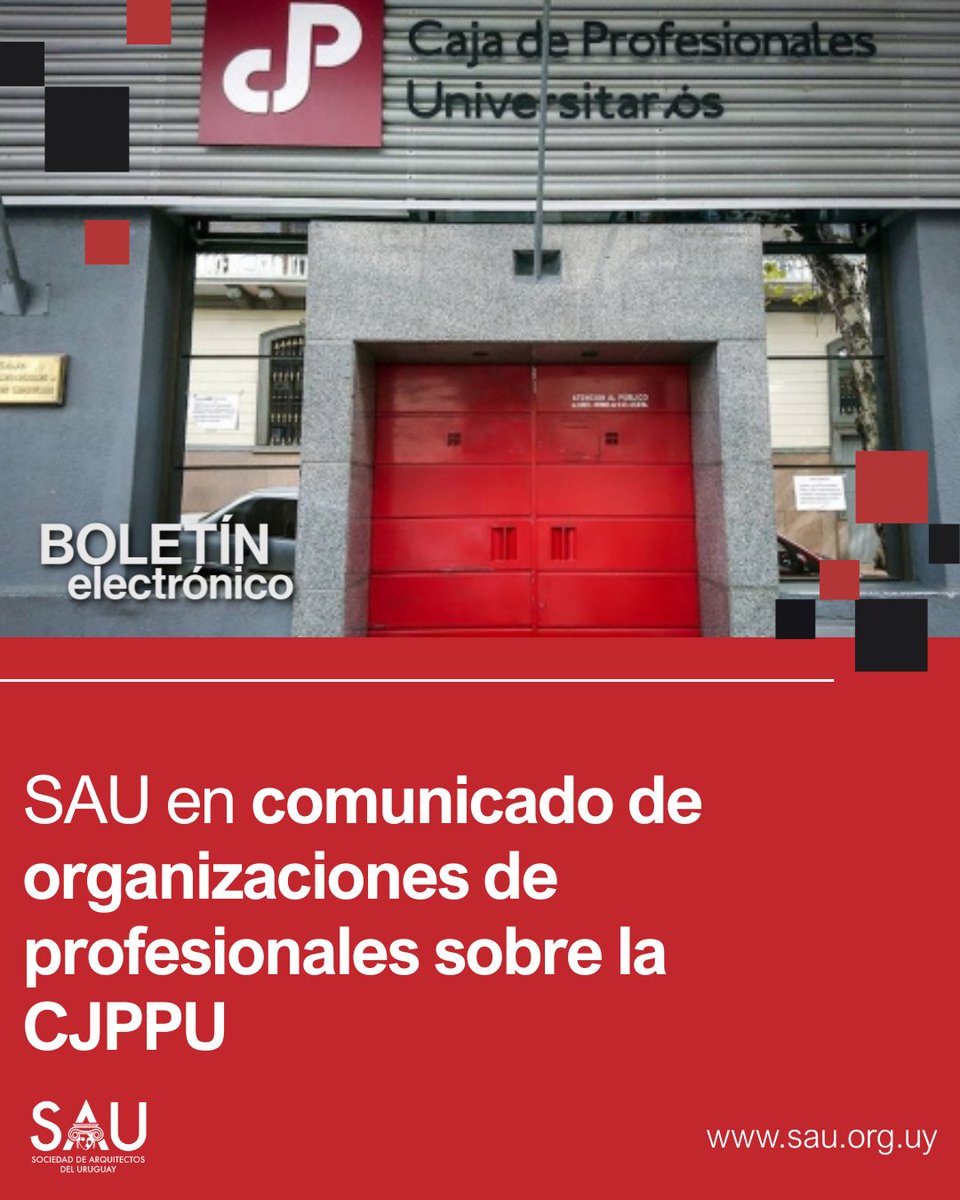 🗞️ ¡Nuevo boletín!
📢 Jueves: se lanza el Concurso de Obra Realizada 2025
🚶 Martes: 2º conversatorio sobre Movilidad Metropolitana
🤝 SAU en comunicado sobre CJPPU
🗺️ Se realizó conversatorio sobre Movilidad Metropolitana 1

💼 Llamados, noticias y +
📩mailchi.mp/sau/tercerbesa…
