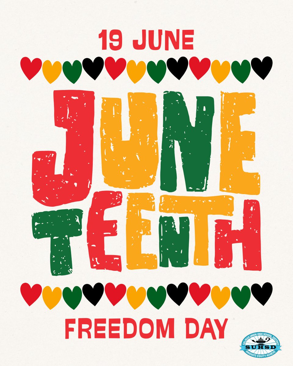 Wishing our community a very (belated) happy Juneteenth. Our district honors the journey toward freedom, justice, and joy.

We reflect on the resilience of Black communities, past and present, and recommit ourselves to building schools and systems that liberate, uplift, and
