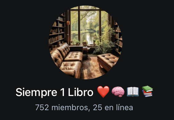 Siempre 1 Libro (@siempre1libro) on Twitter photo 💡📗 Desde ENE.24 en telegram.
🧡😀Creamos un espacio en donde los libros y el arte de leer nos mantienen unidos📚📘
Disfruta tu también de la buena energía del club de lectura más grande de habla hispana. 
Siempre 1 Libro 📖
t.me/siempre1libro 💡📗 Desde ENE.24 en telegram.
🧡😀Creamos un espacio en donde los libros y el arte de leer nos mantienen unidos📚📘
Disfruta tu también de la buena energía del club de lectura más grande de habla hispana. 
Siempre 1 Libro 📖
t.me/siempre1libro