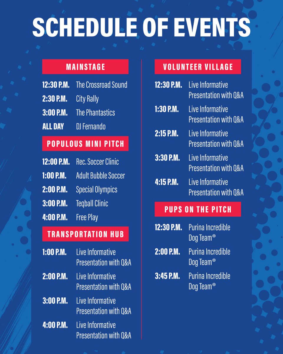 Come ready to dance, play and learn at the Kansas City Kickoff 🎉

With mainstage performances from The Crossroad Sound, The Phantastics, DJ Fernando and City Rally led by Matt Besler, there’s something for everyone. 

🔗 kansascityfwc26.com/kansas-city-ki…

#KCkickoff #WeAreKansasCity