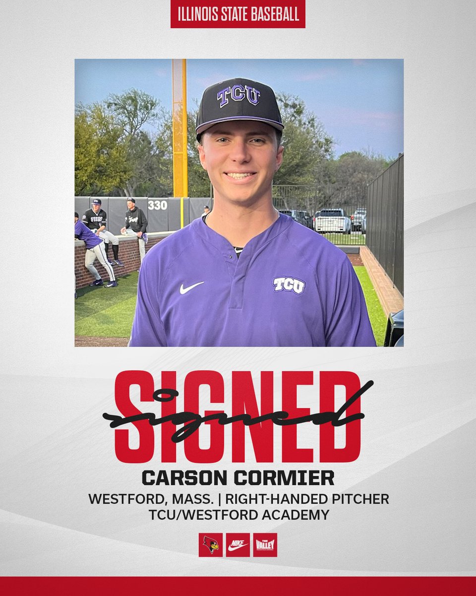 RedbirdBaseball's tweet image. Officially a Redbird! 😁
Welcome to Normal, @CarsonCormier !!