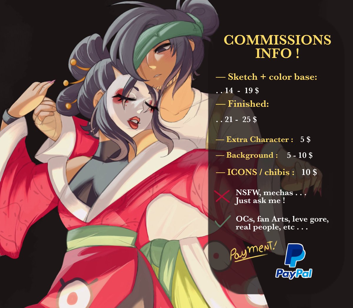 (pinned) COMMS INFO ! 💫
#commissionsopen #comms