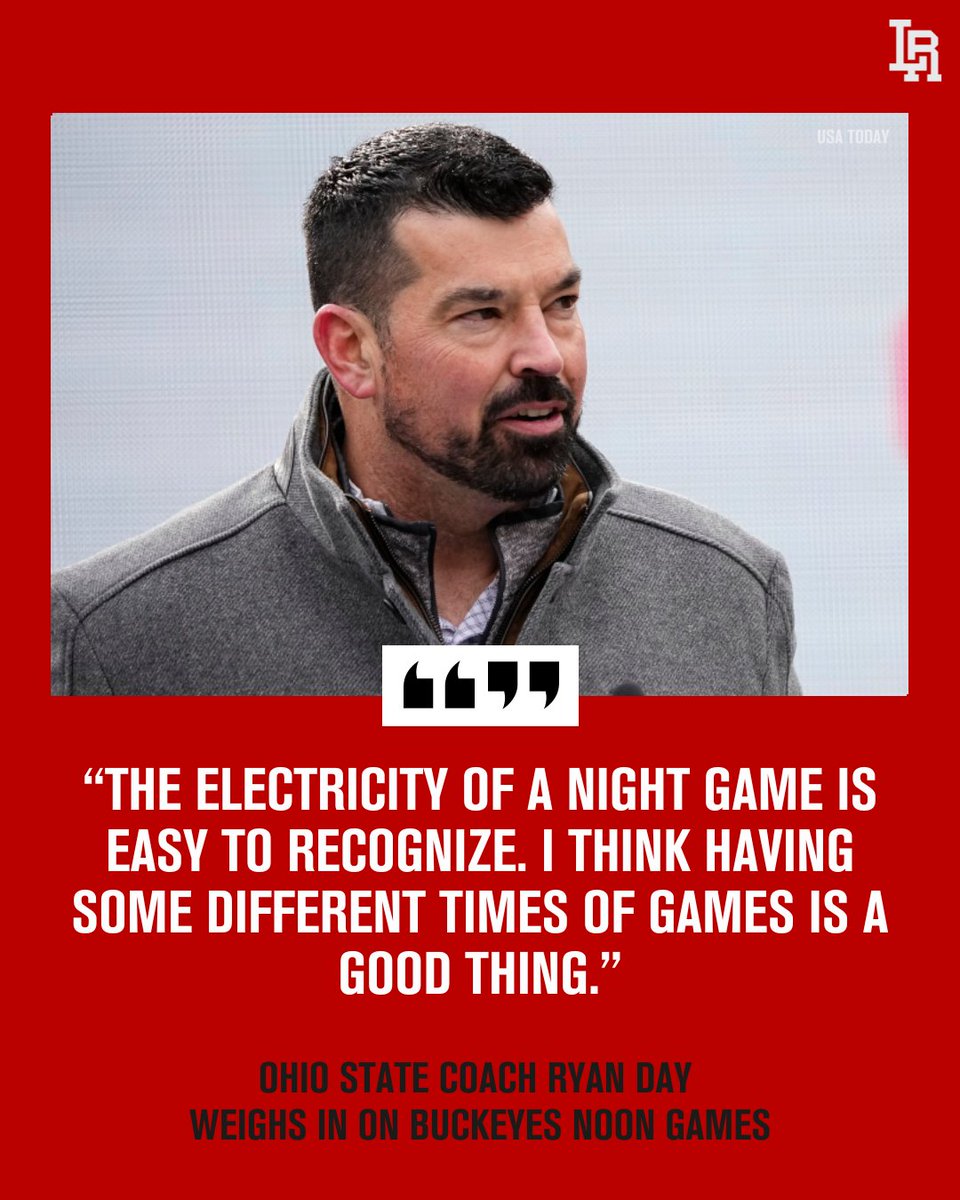 Lettermen Row (@lettermenrow) on Twitter photo Ryan Day discusses Ohio State kickoff time issue 🏈
READ via <a href="/SpencerHolbrook/">Spencer Holbrook</a>: on3.com/teams/ohio-sta… Ryan Day discusses Ohio State kickoff time issue 🏈
READ via <a href="/SpencerHolbrook/">Spencer Holbrook</a>: on3.com/teams/ohio-sta…
