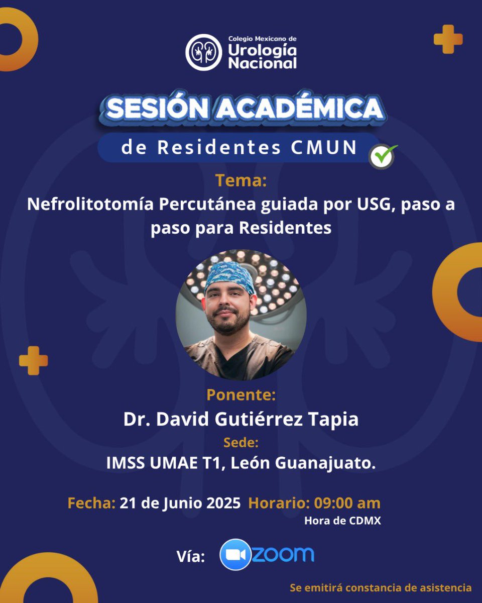 Conéctate este 21 de junio a la Sesión Académica de Residentes CMUN.

✅ Ingresa a la sesión dando click en el siguiente enlace:
us06web.zoom.us/meeting/regist…

¡Te esperamos! 🙌

#UrologiaAvanzada #urología #urológia #CMUN #urologia #tecnologiamedica #avancesmédicos #minimainvasion