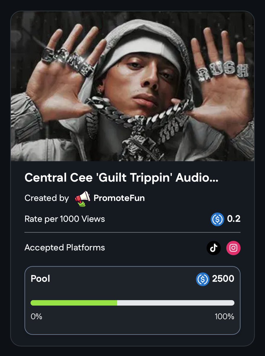 i am literally paying you to go viral on tiktok and instagram

promote fun has a new campaign where u get paid to use central cee’s song on your videos

literally the easiest way to make money rn

want the link?

like + reply w/ “CENTRAL” and I’ll send u the link