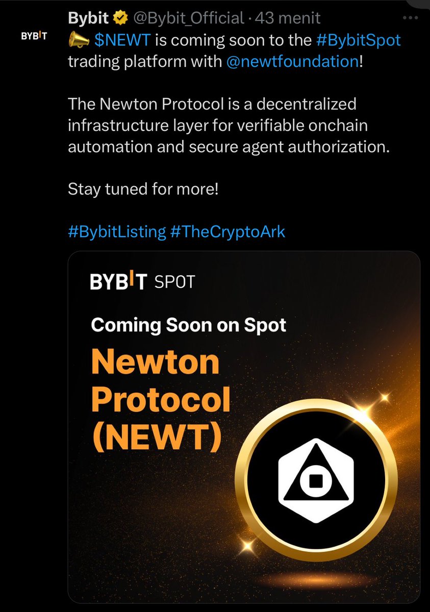 Yoooo, our dream will become true this month!!!

I always imagine if each <a href="/MagicNewton/">Newton</a> yappers will get $1k for minimum rewards.

Oww shhh…. I can’t wait to celebrate this!

$NEWT is coming!
Who’s ready?👁️