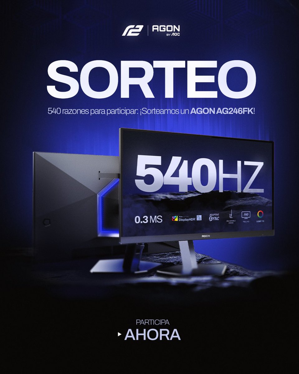 540 RAZONES PARA REACCIONAR 💙

¡Sorteamos un AGON AG246FK!
Entrá a nuestro INSTAGRAM para participar.

👉🏻 instagram.com/p/DLIDAOmsz8d/…