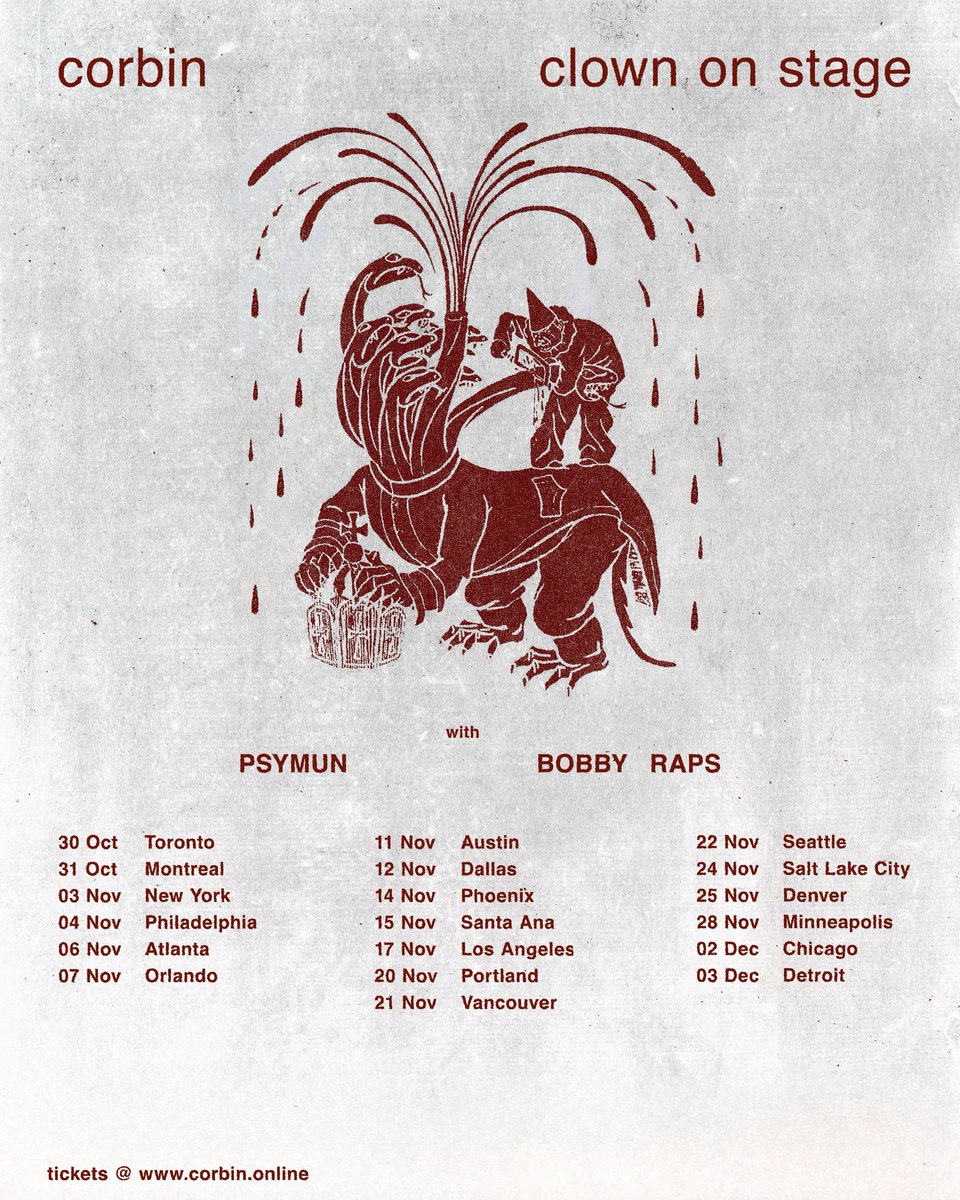 Clown on stage part 2 
Tickets on sale now