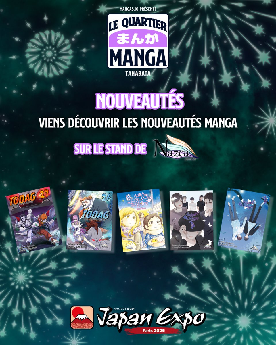 Les stands de naBan, Shiba éditions et Nazca te gâtent à la Japan Expo !
Avant-premières, ventes de goodies et cadeaux… un bon programme pour te faire plaisir 📷📷

Sur le stand de naBan :
🎁 Pour l’achat de 2 tomes sur le stand :
1poster A2 offert au choix

🎁 Pour l'achat de 1