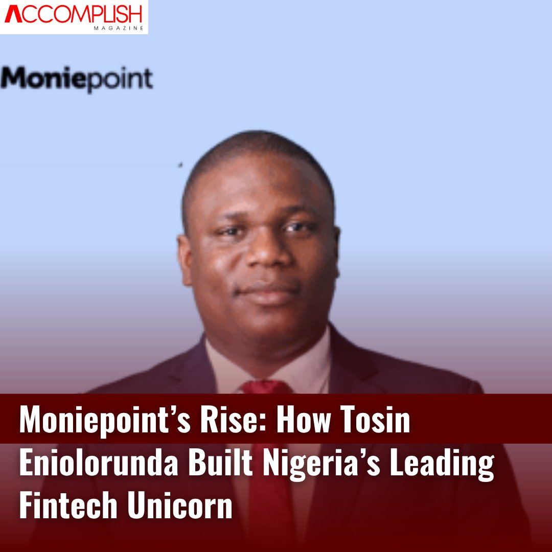#Moniepoint is not just any fintech but it is the backbone of SME banking in Nigeria. With over $17B processed monthly
Find out more about Tosin, the co-founder of Moniepoint , an Engineering graduate from Obafemi Awolowo University !
👇🏽
theaccomplishmagazine.com/moniepoints-ri…

#TosinEniolorunda