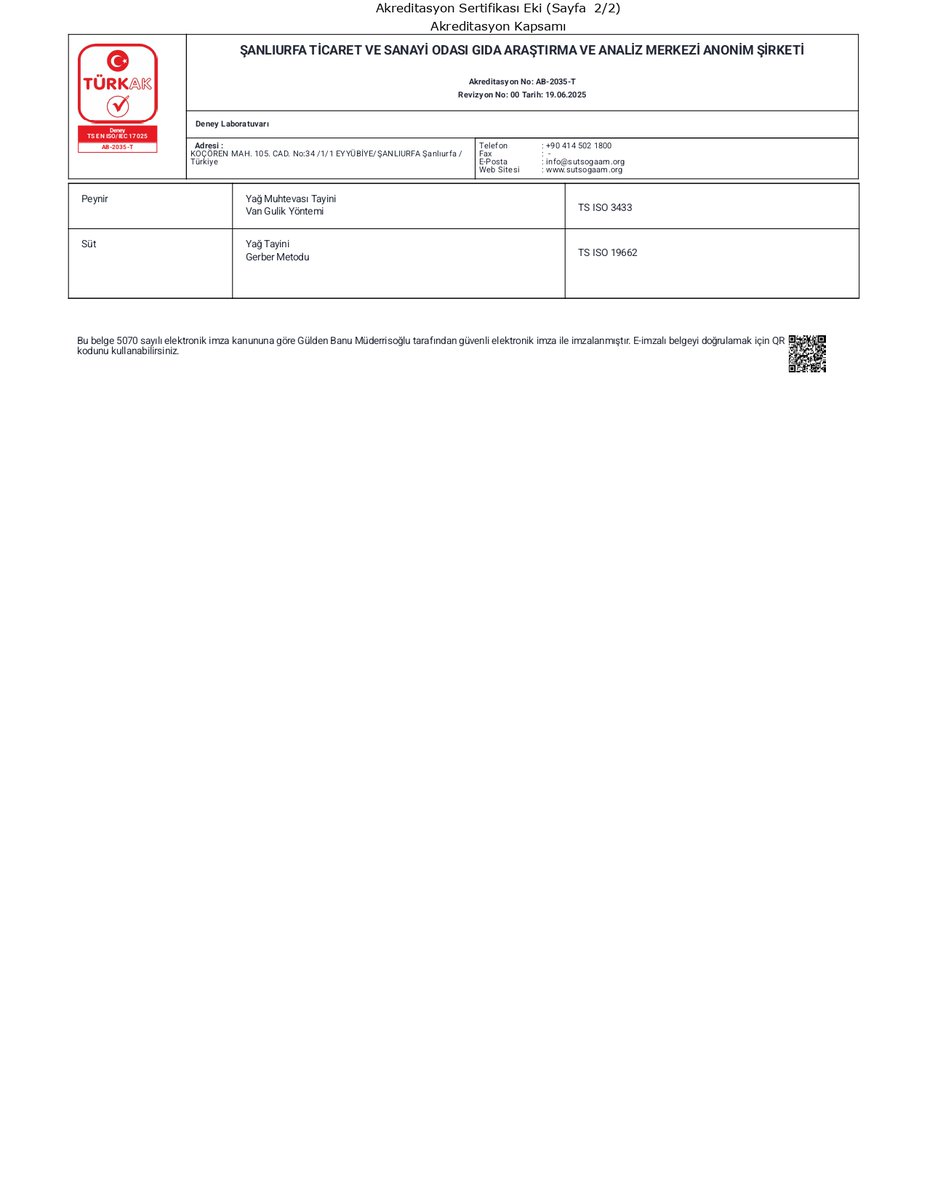 🔬 ŞUTSO GAAM Artık Akredite!
Şanlıurfa Ticaret ve Sanayi Odası Gıda Analiz ve Araştırma Merkezi (GAAM), TÜRKAK denetimleri sonucunda akreditasyon sertifikası almaya hak kazanmıştır.

Bu gelişme, ilimizde faaliyet gösteren gıda üreticileri ve ihracatçılarımız için kalite, güven