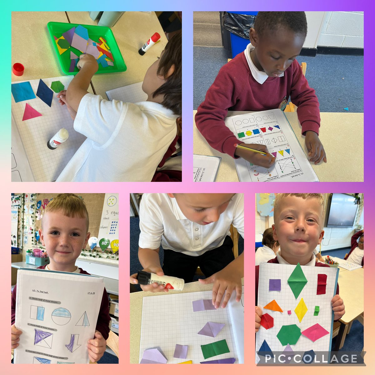 Fraction super stars this week in maths 🙌🏻 We have learnt some new maths words - ‘half, whole, equal parts’ Well done 🌟 <a href="/MabLanePri/">Mab Lane Primary Sch</a>