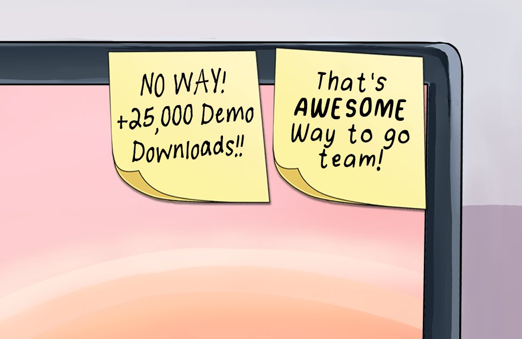 TheOfficeTypeVN's tweet image. +25,000 Demo Downloads and counting!
You all are unbelievable! 💌
If you want to give The Office Type a try before the full game goes live next week, check it out on our Steam page!
store.steampowered.com/app/1408090/Th…