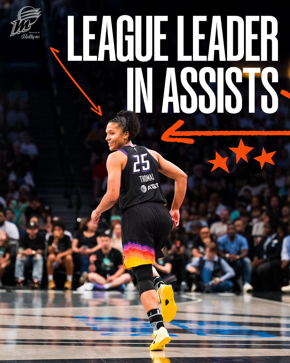 Alyssa Thomas is leading the league in assists per game (9.0).
Alyssa Thomas is leading the league in total assists (81) although she missed 5 games.
Alyssa Thomas is shooting 53% from the field.

This is an All-Star.
This is Mercury Basketball.

⭐ VOTE HERE: