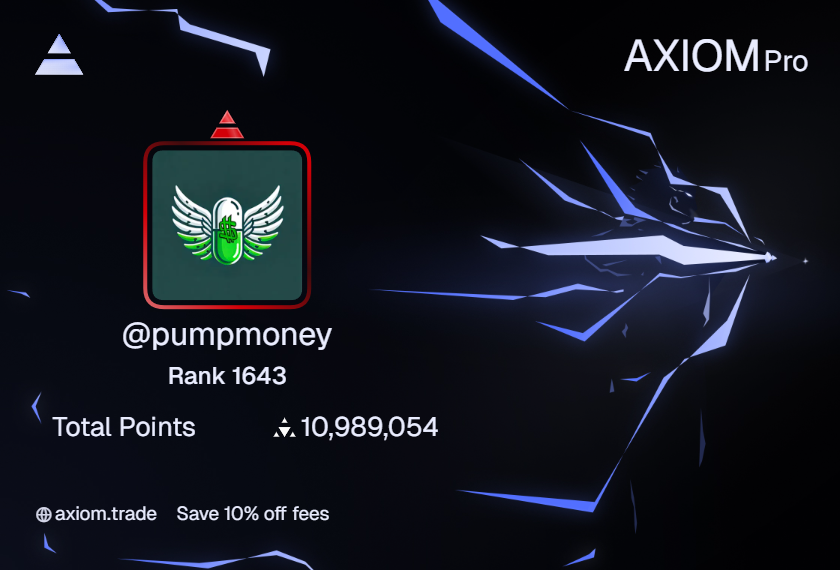 Axiom on top. 

axiom.trade/@pumpmoney

<a href="/AxiomExchange/">Axiom</a>