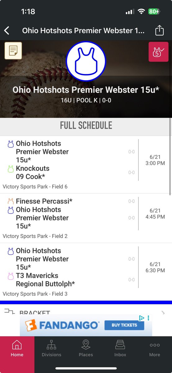 Here is @HotshotsOhio2K9 updated schedule! We play 3 tomorrow!