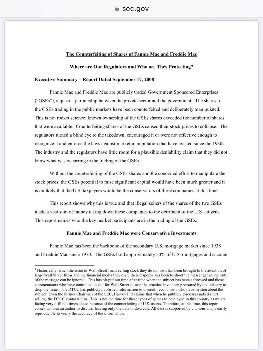 Kurtis (@bleedblue18) on Twitter photo <a href="/EvaderDirt/">DirtΞvader</a> It’s a near certainty. 96%+ was locked up with solely institutional investors BEFORE the naked short selling.
Counterfeiting (Naked Short Selling) of $FNMA $FMCC: sec.gov/comments/s7-08…
SEC Emergency Order: sec.gov/news/press/200… <a href="/EvaderDirt/">DirtΞvader</a> It’s a near certainty. 96%+ was locked up with solely institutional investors BEFORE the naked short selling.
Counterfeiting (Naked Short Selling) of $FNMA $FMCC: sec.gov/comments/s7-08…
SEC Emergency Order: sec.gov/news/press/200…