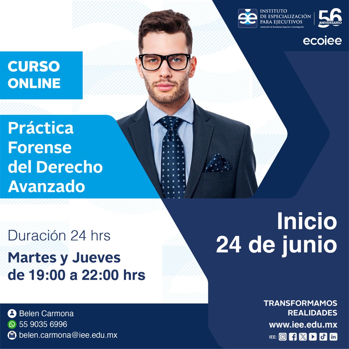 Perfecciona tu práctica forense con el curso Derecho Avanzado del IEE.
📅 24 junio 2025 | Mar y Jue 19-22 hrs | 24 hrs
📲 Más info por DM.