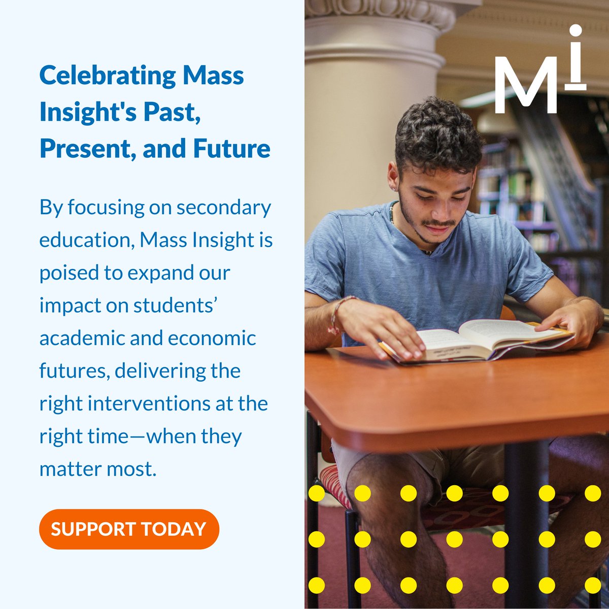 We're almost at the end of our fundraising celebration! Throughout June, we've uplifted Mass Insight's past, present, and future, and asking our community to come together in support of our work and the students we serve. Learn more and give a gift today: givebutter.com/MassInsight2025